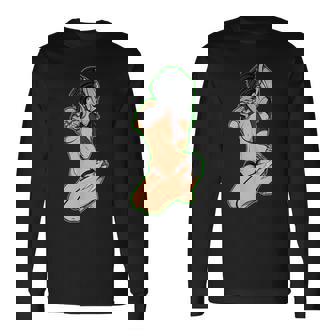 プレデター エイリアン ハンター ピンナップガール 長袖Tシャツ - Kawaiitshirt