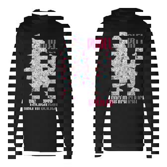 プードル メイクミーハッピー ヴィンテージ プードル 長袖Tシャツ - Kawaiitshirt