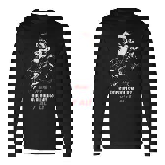 ヘヴィメタルのクリスマス、ギターを弾くサンタ 長袖Tシャツ - Kawaiitshirt