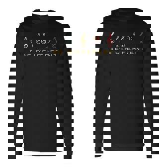 ヘ音記号を ミュージシャン Be Different 長袖Tシャツ - Kawaiitshirt