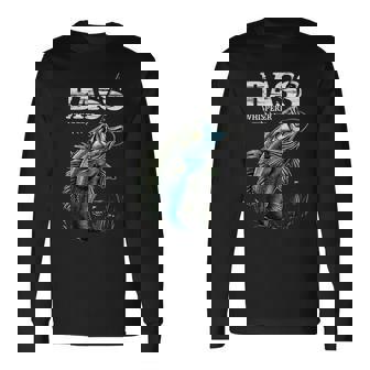 ベイトキャスター フィッシャーマン バスのささやき ブラックバス釣り 長袖Tシャツ - Kawaiitshirt