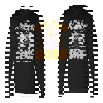 ベイビー・ボス「アイム・ザ・ボス」ライク・ア・ボス・キッズ 長袖Tシャツ - Kawaiitshirt