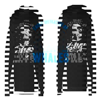 ベルーガクジラに簡単に気を取られる面白いシロイルカ動物。 長袖Tシャツ - Kawaiitshirt