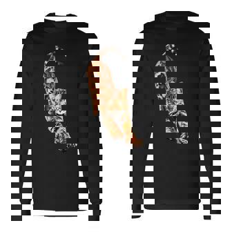 ベンガル猫ストレッチ 長袖Tシャツ - Kawaiitshirt