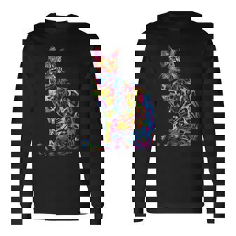 ベンガル猫ポップアート 長袖Tシャツ - Kawaiitshirt