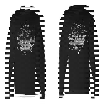 ベンド オレゴン 山と森 シンプル ミニマルデザイン 長袖Tシャツ - Kawaiitshirt