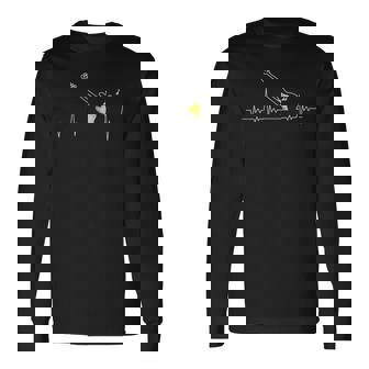 ベース・ギター・ノート ハートビート Bass Guitar Player 長袖Tシャツ - Kawaiitshirt