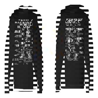 ペンギン好き 世界のペンギンズ ペンギンの種類 長袖Tシャツ - Kawaiitshirt