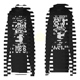 ホイップクリーム スイートクリーマー レシピ ケーキ ヘビークリーム 長袖Tシャツ - Kawaiitshirt