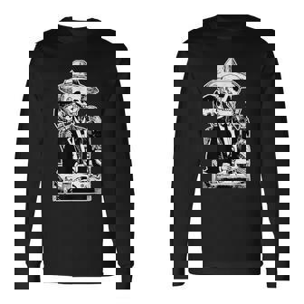 ホセ・グアダルーペ・ポサダ作 アルコール カラベラ 1888 長袖Tシャツ - Kawaiitshirt