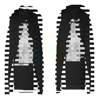 ホッキョクグマ サングラス 動物愛好家 動物飼育係 動物学者 長袖Tシャツ - Kawaiitshirt