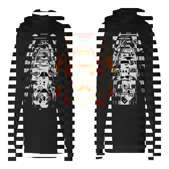 ホピ族アート シャーマン ネイティブ南西アメリカ インディアン スタイル 長袖Tシャツ - Kawaiitshirt