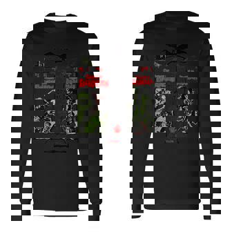 ホラー映画 ヴィンテージ ドラキュラ ハロウィン モンスター フランケンシュタイン 長袖Tシャツ - Kawaiitshirt