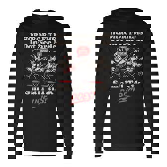 ホラー映画は怖がらない、小さな話をする、おもしろい不安 長袖Tシャツ - Kawaiitshirt