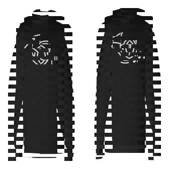 ホルン 音符 楽譜 音楽 楽器 音楽雑貨 シンプル 可愛い 長袖Tシャツ - Kawaiitshirt