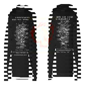 ホワイトタイガータトゥースタジオ、オールドスクール、インドール、インド 長袖Tシャツ - Kawaiitshirt