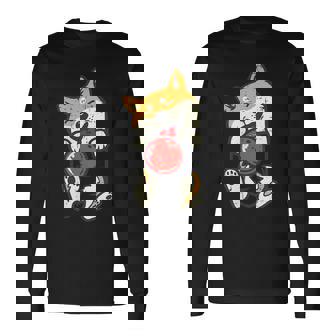 ボウリング 柴犬 犬 ポケット カワイイ ボウラー メンズ レディース キッズ 長袖Tシャツ - Kawaiitshirt