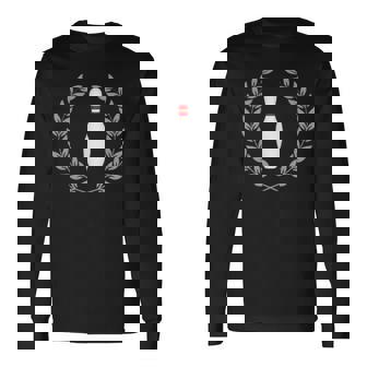 ボウリング大会 ピン グレー 長袖Tシャツ - Kawaiitshirt