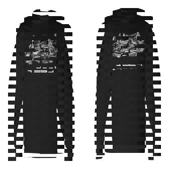 ボクサー エンジン 4気筒 発火 オーダー 自動車愛好家 長袖Tシャツ - Kawaiitshirt