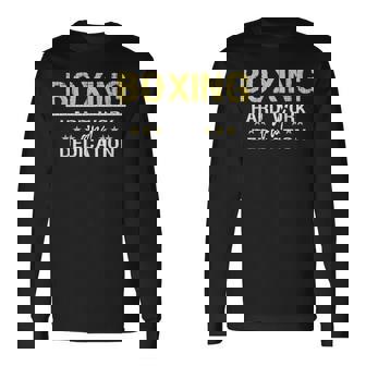 ボクシングハードワークと献身 キックボクシングジムボクサー 長袖Tシャツ - Kawaiitshirt