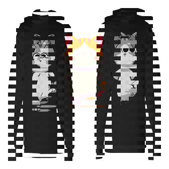 ボス猫 Boss Cat 長袖Tシャツ - Kawaiitshirt