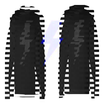 ボルト ライトニング ブルー デザイン チーム 長袖Tシャツ - Kawaiitshirt