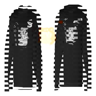 ボンレス犬とボンレス猫 はらぺこ ボンレス犬 長袖Tシャツ - Kawaiitshirt