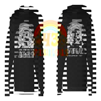 ボーホー レオパード レインボー 43 & ファビュラス ヴィンテージ 43歳の誕生日 長袖Tシャツ - Kawaiitshirt