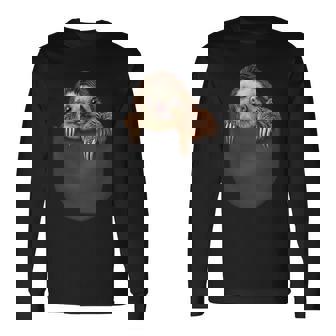 ポケット ナマケモノ 長袖Tシャツ - Kawaiitshirt