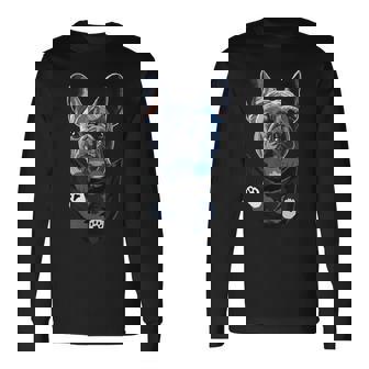 ポケットの中の面白いフレンチフレンチ犬好きフレンチブルドッグ 長袖Tシャツ - Kawaiitshirt