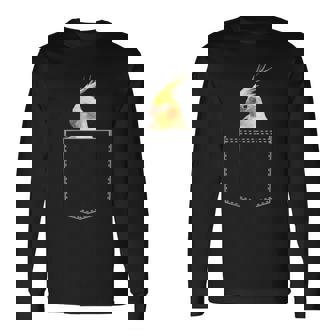 ポケットオカメインコ インコ好き かわいい 鳥ジョーク 鳥好き インコの飼い主 いんこの飼い主 インコ 長袖Tシャツ - Kawaiitshirt