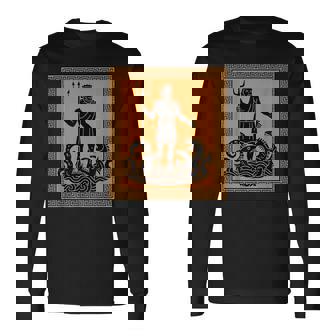 ポセイドン神 トライデント 古代ギリシャ 芸術 神話 ギリシャ神話 長袖Tシャツ - Kawaiitshirt