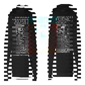 ポット ホットスポット スケルトン Ai モンスター イタリアン ブレイン ロート キッズ 男の子 長袖Tシャツ - Kawaiitshirt