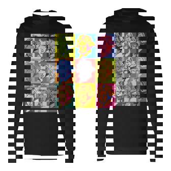 ポップアートクラシック音楽 音楽家 ベートーヴェン ヴァイオリン ピアノ チェロ 練習 音楽好き おもしろ デザイン 長袖Tシャツ - Kawaiitshirt