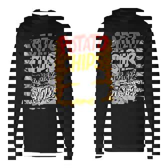 ポテトチップスは常に答えです スナック愛好家 ポテトチップス 長袖Tシャツ - Kawaiitshirt