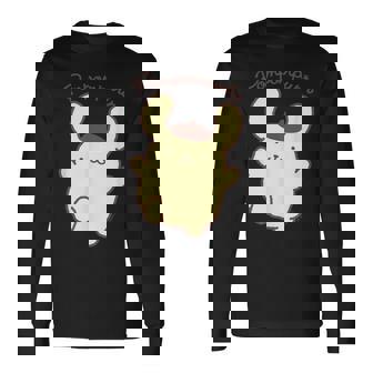 ポムポムプリン ジャンプ ダークカラー 長袖Tシャツ - Kawaiitshirt