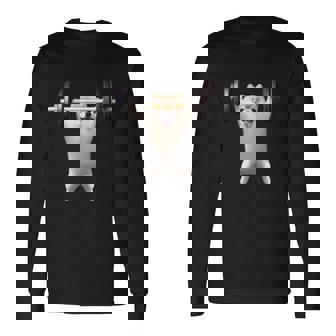 ポメラニアン イヌ 面白いtシャツ 犬 筋トレ 文字入り メンズ おもしろ 面白い 服 グッズ 文字tシャツ ネタ 長袖Tシャツ - Kawaiitshirt