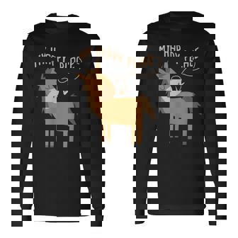 マイハッピープレイス I 馬好き I 乗馬 I 馬術用の馬 長袖Tシャツ - Kawaiitshirt