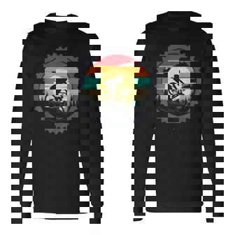 マウンテンバイク サイクリング レトロ ヴィンテージ Mtb 自転車ライダー 長袖Tシャツ - Kawaiitshirt