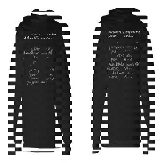 マクスウェルの方程式の設計 長袖Tシャツ - Kawaiitshirt