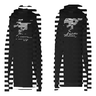 マスタングエンブレム 長袖Tシャツ - Kawaiitshirt