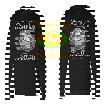 ママの卵 チャーハン目玉焼き 長袖Tシャツ - Kawaiitshirt