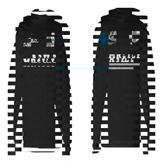 マルセイユ スポーツサッカージャージ フラッグ フットボール 長袖Tシャツ - Kawaiitshirt