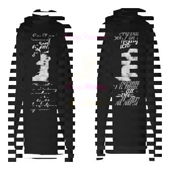 マルチーズすみません、マルチーズ犬の飼い主マルチプーの話を聞いていませんでした 長袖Tシャツ - Kawaiitshirt