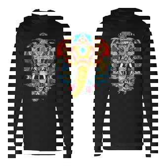 マンダラ タイ 象 恋人 タイ バックパッカー 長袖Tシャツ - Kawaiitshirt