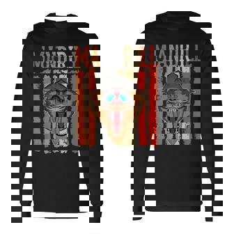 マンドリル 霊長類 マンドリル 動物生物学者 サバンナ動物園 長袖Tシャツ - Kawaiitshirt