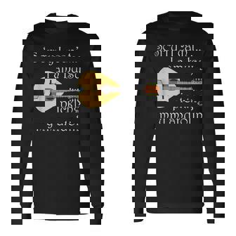 マンドリンピッキング ミュージシャン 音符 フォークミュージック 長袖Tシャツ - Kawaiitshirt