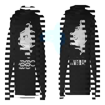 マンボウ Manbo【どうぶつフレンズ】魚 ゆるくて かわいい キャラクター イラスト 長袖Tシャツ - Kawaiitshirt