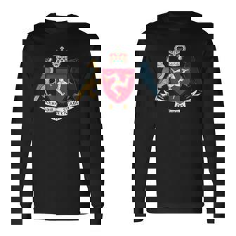 マン島の旗 3本の脚 マンの紋章 長袖Tシャツ - Kawaiitshirt