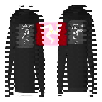 マン島の旗、マンクスの旗、トリスケリオン。ティンウォルドの日に。 長袖Tシャツ - Kawaiitshirt